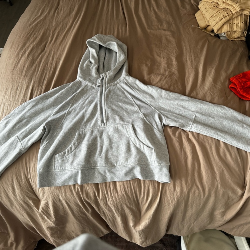 Lululemon gray Scuba hoodie half zip